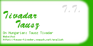 tivadar tausz business card